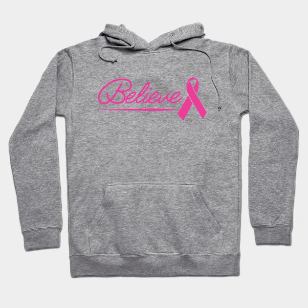 Believe - Breast Cancer Hoodie by KC Happy Shop